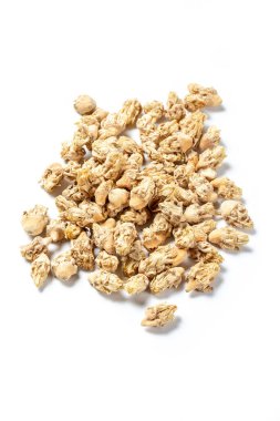 Dikenli Armut Kurumuş Çiçekler Üst Görünüm, Beyaz Arkaplanda Kapalı Yaklaş