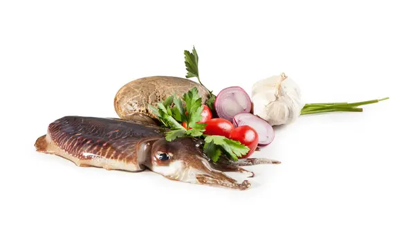 Alimento Inmóvil Pescado Ecológico Dieta Mediterránea —  Fotos de Stock
