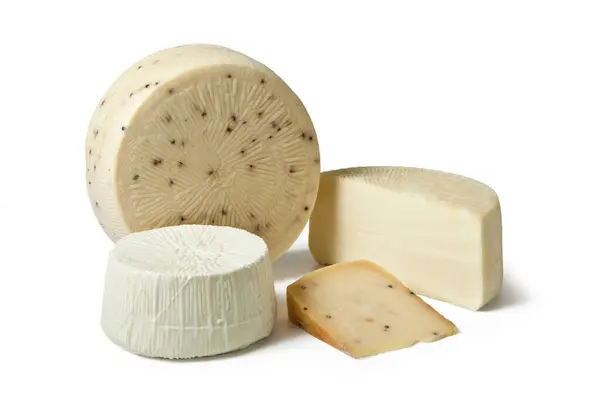 Italian Cheese Sicilian Cheese Pepato Tuma Primo Sale Stagionato — Stock Photo, Image
