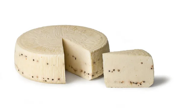 Sicilian Hard Cheese Pecorino Pepato — Stock Photo, Image