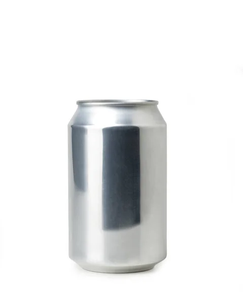 Real Aluminum Can Soda Beer Front View Packaging Mock Isolated — Stock Photo, Image