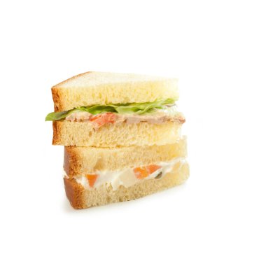 Pan Brioche salato Panettone gastronomi Tipik İtalyan büfesi beyaz üzerine izole edilmiş