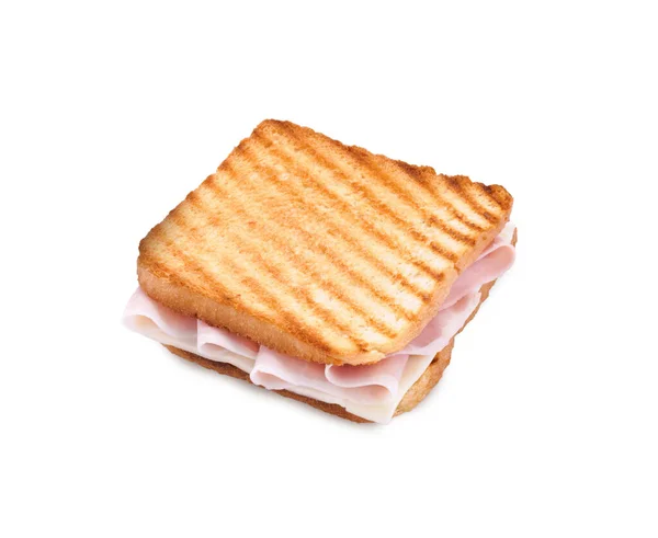 Toast Ham Cheese Sandwich Isolated White Background — Stock Photo, Image