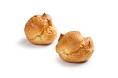 Beyaz arkaplanda izole edilmiş puff 'lar