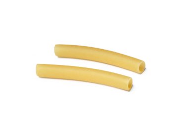 İtalyan Makarnası - Ziti Tipi - Beyaz Arkaplanda İzole Edildi