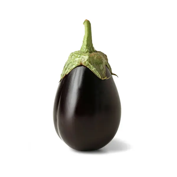Eggplant Aubergine Solanum Melongena Isolated White Background — Stock Photo, Image