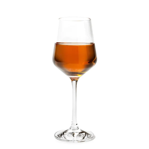 Glas Marsala Vin Isolerat Vitt — Stockfoto