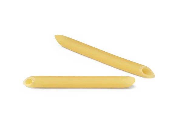 Italian Pasta Pennette Lisce Type Isolated White Background — Stock Photo, Image