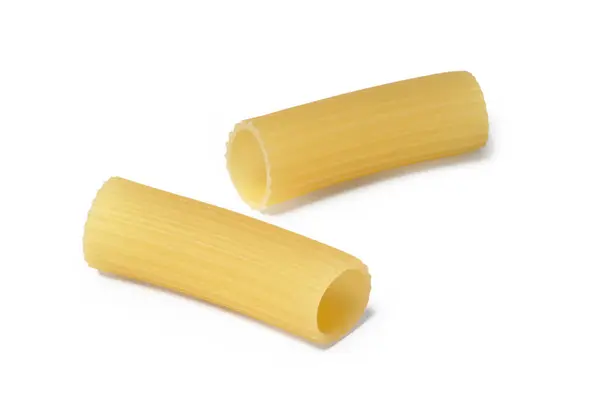 Italian Pasta Rigatoni Type Isolated White Background — Stock Photo, Image