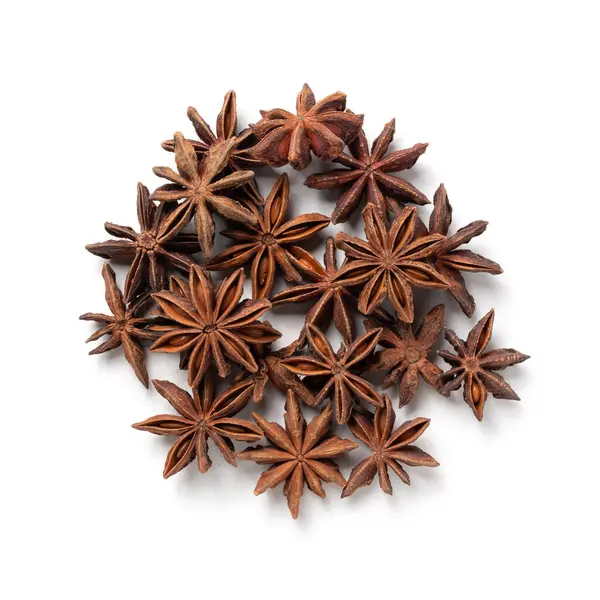 Star Anise Heap Chinese Star Aniseed Aromatic Ingredient Top View — Stock Photo, Image
