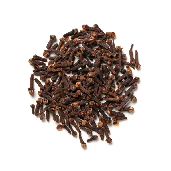 Cloves Pile Dried Clove Spice Heap Aromatic Condiment Top View — Fotografia de Stock