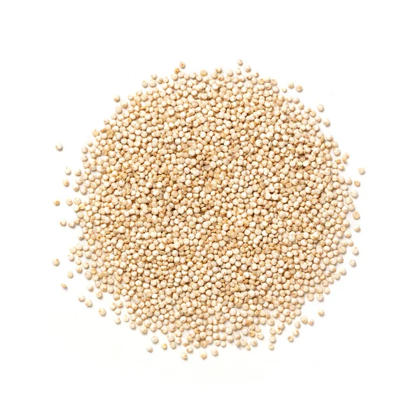 Quinoa Seeds Heap White Quinoa Grains Raw Spice Bulk Superfood — Stock Photo, Image