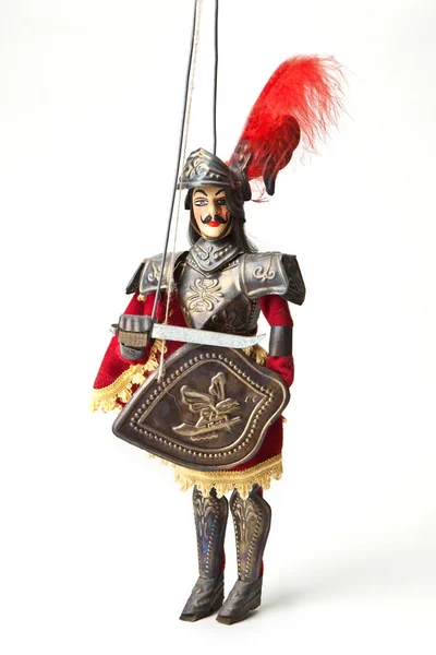 Sizilianische Marionette Isoliert Auf Weißem Hintergrund — Stockfoto