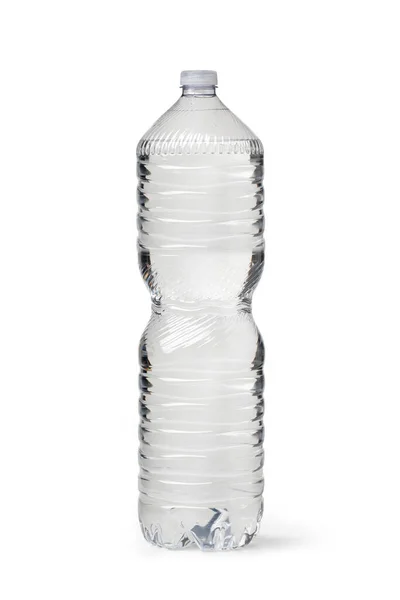 Botella Agua Mineral Sin Etiqueta Aislada Sin Etiqueta Embalaje Gratuito — Foto de Stock