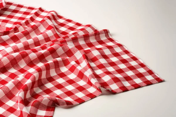 Checkered Picnic Blanket Red White Background — Stock Photo, Image