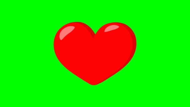 red heart love shape animation