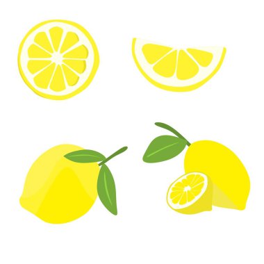 Limon Meyvesi Clipart Vektör Koleksiyonu