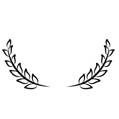 Laurel çelengi sınır vektör illüstrasyonunu terk etti