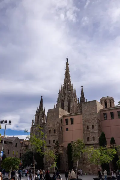 Stock image Barcelona, Spain, October 31, 2023 - Dominating the landscape of Plaza de Espana, Barcelona's historic bullring is a testament to the city's rich cultural history.