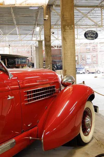 stock image Lima - Peru, June 17, 2022 - This 1935 Auburn 851 SC, an epitome of vintage luxury and elegance, is showcased to car enthusiasts