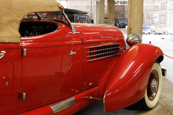 Stock image Lima - Peru, June 17, 2022 - The 1935 Auburn 851 SC, a classic beauty, stands as a symbol of vintage luxury and automotive excellence