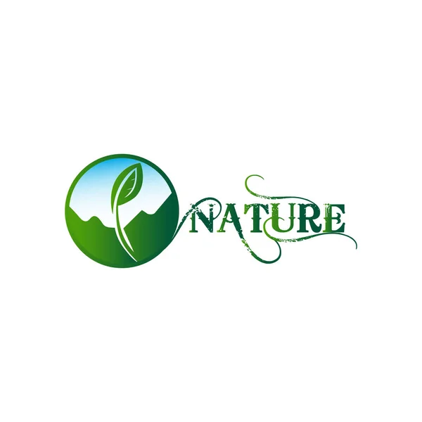 Natureロゴ無料ベクターアイコンをダウンロードする — ストックベクタ