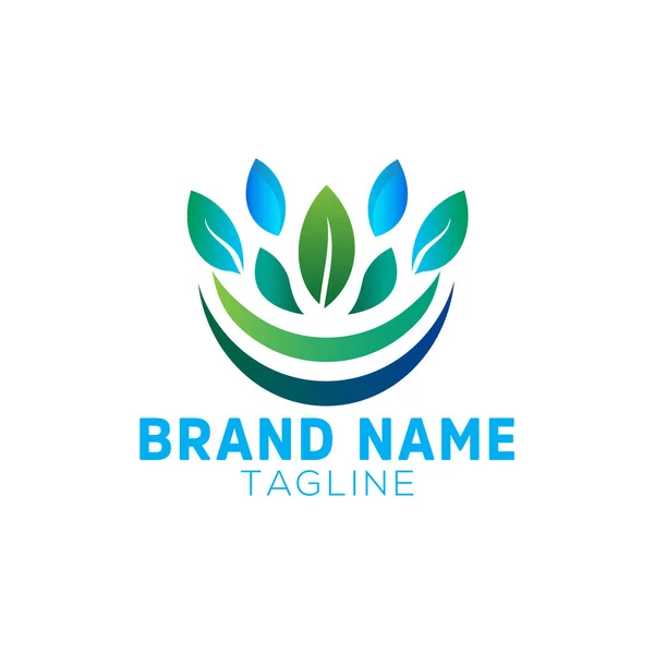 Modelo Logotipo Natureza Ícone Arte Vetorial Design —  Vetores de Stock