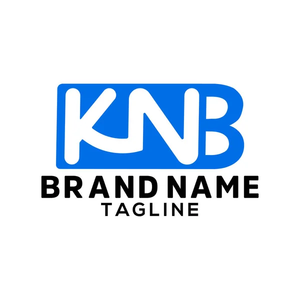 Carta Inicial Knb Logo Design Vector Template Logotipo Vinculado Carta —  Vetores de Stock