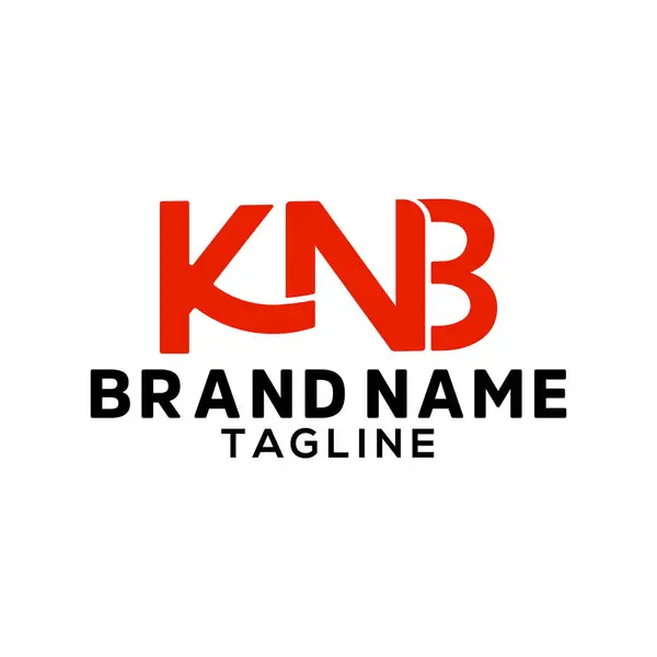 Knb Harf Logosu Tasarım Şablonu Şirket Kimliği Için Grafik Alfabesi — Stok Vektör