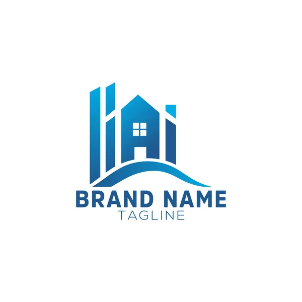 Real Estate Logo Design House Logo Design Template Home Icon — Stock Vector
