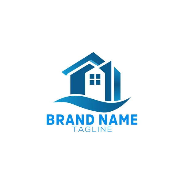 Imobiliário Propriedade Construção Logo Design Abstrato Home Construção Logo Design — Vetor de Stock