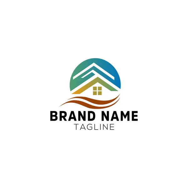 Дизайн Логотипу Нерухомості Шаблон Дизайну Логотипу Будинку Дизайн Домашнього Логотипу — стоковий вектор