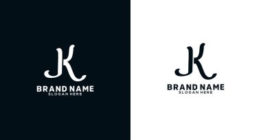 JK Harf Logosu JK Monogram logo tasarımı JK simgesi