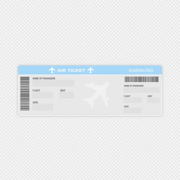 stock vector Modern airline travel boarding pass one ticket. Vector template.