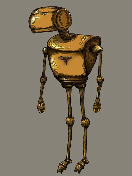 Ilustración Viejo Robot Oxidado —  Fotos de Stock