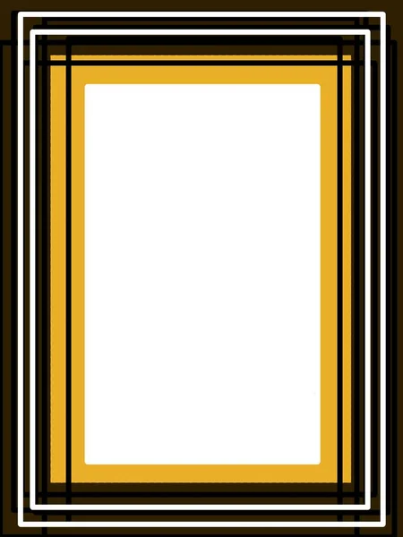 Illustration Von Weißem Hintergrund Mit Braunem Und Gelbem Rahmen Mit — Stockfoto