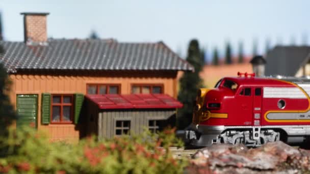 Florence October 2022 Model Train Miniature Model Railway Railway Modelling — Stock Video