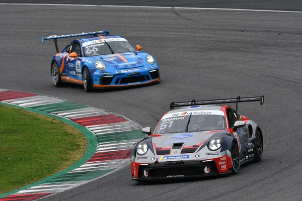 Mugello Circuit Italia Octubre 2022 Porsche 992 Gt3 Cup Acción — Foto de Stock