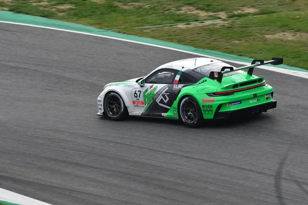 Circuito Del Mugello Ottobre 2022 Porsche 992 Gt3 Cup Azione — Foto Stock