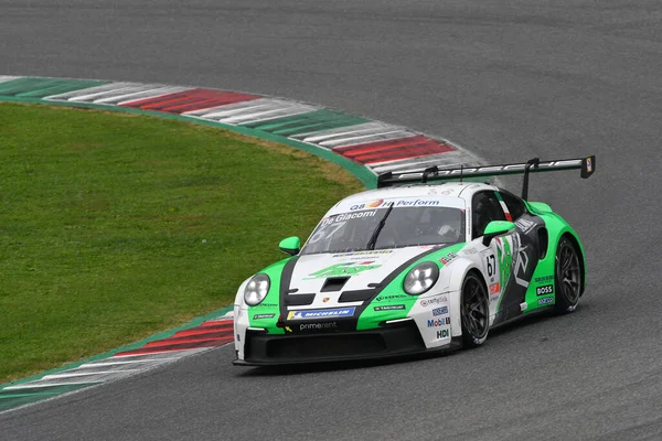 Mugello Circuit Włochy Października 2022 Porsche 992 Gt3 Cup Akcji — Zdjęcie stockowe