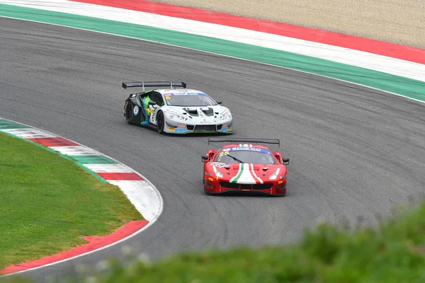 Circuito Mugello Itália Outubro 2022 Ferrari Gt3 Evo Conduzido Por — Fotografia de Stock