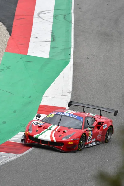 Mugello Circuit Ιταλία Οκτωβρίου 2022 Ferrari Gt3 Evo Οδηγό Τον — Φωτογραφία Αρχείου