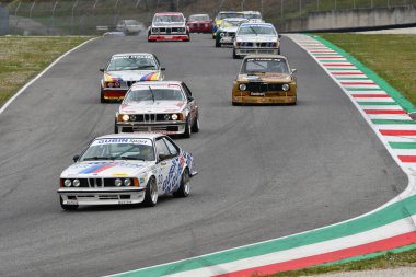 Scarperia, 3 April 2022: BMW 635 CSi Gr. 2 1983 driven by unknown in action during Mugello Classic 2022 at Mugello Circuit in Italy.