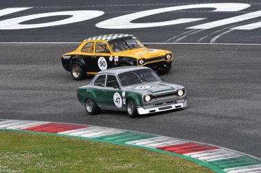 Scarperia, 3 April 2022: Ford Escort RS 1600 1974 driven by unknown in action during Mugello Classic 2022 at Mugello Circuit in Italy.