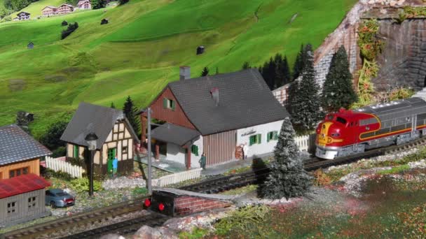 Florence December 2022 Model Train Miniature Model Railway Miniature Model — Vídeos de Stock