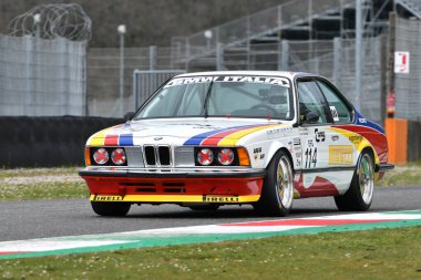 Scarperia, 3 April 2022: BMW 635 CSi Gr. 2 1980 driven by unknown in action during Mugello Classic 2022 at Mugello Circuit in Italy.