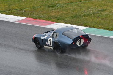 Scarperia, 3 April 2022: Shelby Cobra Daytona Coupe 1964 in action during Mugello Classic 2022 at Mugello Circuit in Italy.