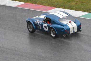 Scarperia, 3 April 2022: Shelby Cobra 289 1965 in action during Mugello Classic 2022 at Mugello Circuit in Italy.