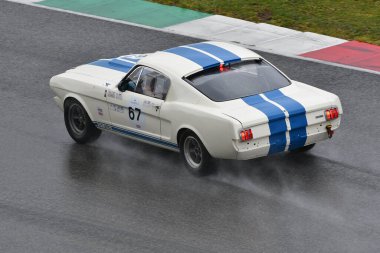 Scarperia, 3 April 2022: Shelby Mustang 289 1965 driven by unknown in action during Mugello Classic 2022 at Mugello Circuit in Italy.