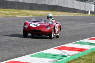 Scarperia, 3 April 2022: Osca Maserati 750 Sport in action during Mugello Classic 2022 at Mugello Circuit in Italy.